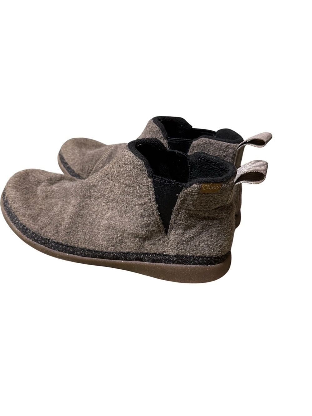 Chaco Women's Revel Chelsea V-Gore Boot 9.5 Felt Brown Slipper Fleece LUVSEAT